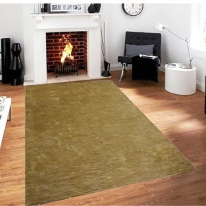 Tapis tufté en lin moderne fait main de haute qualité fabriqué sur mesure en Inde avec tissage de poils coupés et en boucle pour la maison ou la prière - Product Image 1