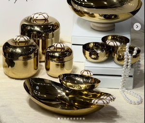 Luxe Argent Métal Moderne Diwali Plateaux Niveau Stands pour La Décoration Intérieure Dessus De Table Salade Fruits & Noix Bols - Product Image 6