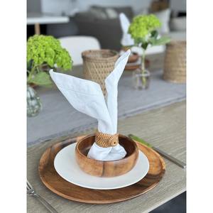 Anillo para Servilletas de Ratán Hecho a Mano, Accesorios Rústicos para Mesa, Perfecto para Cafés, Fiestas con Temática de Playa, Regalos para el Hogar, de la India - Product Image 2