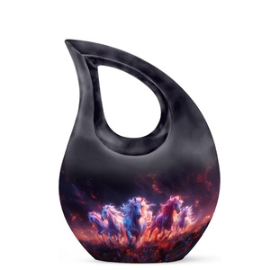 Urna de Metal de caballo moderna para hombres, mini urna de cremación de tamaño personalizado para cenizas humanas masculinas adultas, urna de cremación para cenizas de mujeres - Product Image 1