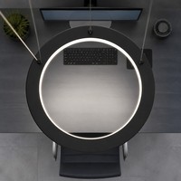 Luminaire suspendu LED rond pour poste de travail, 700 mm, lustre circulaire, intensité variable, CRI 90, température de couleur 3000K-6000K, garantie 3 ans
