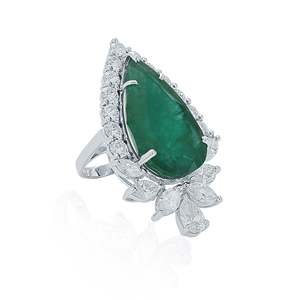 Bague en acier inoxydable avec zircon en forme d'étoile, bijoux de mode pour mariage - Product Image 6