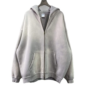 Sweat-shirts et sweats à capuche pour hommes 400 g/m² en tissu éponge, coupe oversize, effet délavé, nouveau style, prix bas - Product Image 1