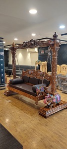 Columpio de madera de teca estilo Maharaja elegante para el hogar columpio hecho a mano tradicional al aire libre/interior Jhula mejor Columpio de madera/Jhoola venta - Product Image 4
