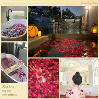 150 g/sac lait beauté roses naturelles pétale bain bali fleurs pour spa carrosseries vente en gros salle de bain sachets de fleurs séchées pétale de rose