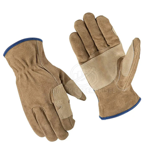 Guantes de trabajo de cuero de doble palma Premium. Durabilidad superior, resistencia a la abrasión y comodidad para uso industrial, construcción - Product Image 1