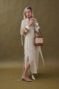 BOLSO DE PAJA DE CUERO BONITO MAYORES - Product Image 4