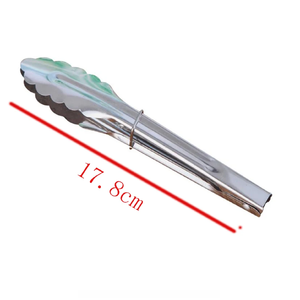 22.5cm antiadhésif en acier inoxydable cuisine utilitaire pinces barbecue pince pinces pain servant pince prix de gros - Product Image 5