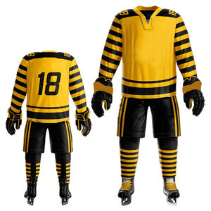 Uniforme de hockey sur glace personnalisé de qualité supérieure, respirant, extensible, antibactérien, unisexe, pour adultes, autres matériaux - Product Image 3