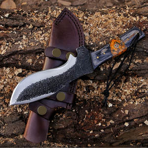 Cuchillo de Supervivencia Clásico de Acero de Damasco, Hecho a Mano, para Caza, Campismo y Bushcraft, Cuchillo de Acero de Damasco Duradero - Product Image 2