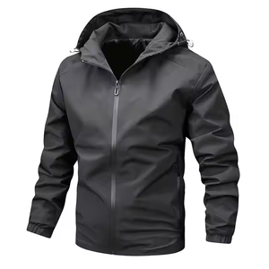 . Blouson aviateur homme léger tissu respirant fermeture à glissière complète sur le devant parfait pour les vêtements décontractés et les aventures en plein air - Product Image 1