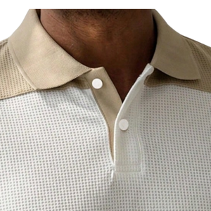 Polo de Punto Texturizado para Hombre, Manga Corta, Cuello Polo, Camisa Casual de Golf para Verano, Transpirable, Estilo Piqué, Moda Masculina para Uso Diario - Product Image 5