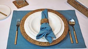 Sturdy woven rattan <b>Placemat</b> Eco friendly products Made in Vietnam Table decoration Woven <b>Placemat</b> Wholesale Modern - Product Image 5
