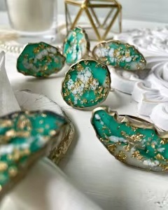 Decorative rustic leather napkin rings for vintage home decor themed banquets and cozy formal table displays - Product Image 6