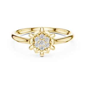 Frost jewels 14K Gold Color Promise Ring para damas Regalo de aniversario - Product Image 6