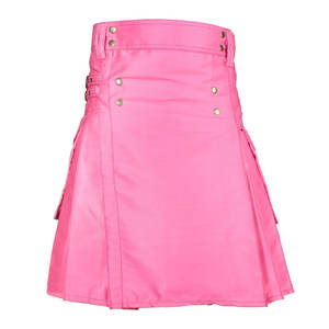 Men's Scottish <b>Pink</b> Utility Kilt Modern Fashion Highland Kilt Wholesale 2026 - Product Image 3