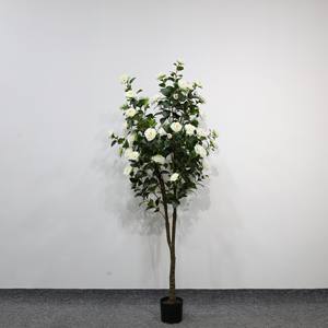 Arbre de Camélia Artificiel - Fleur Blanche Réaliste, Écologique, Résistant à l'Eau, Plante Décorative Intérieure/Extérieure - Product Image 2
