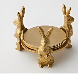 Posavasos de metal de latón redondo personalizado excelente éxito de ventas estilo elegante moderno conjunto para bebidas ecológico - Product Image 6