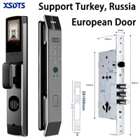 Serrure de porte intelligente 3D XSDTS DF14XF85 avec interphone vidéo WiFi et contrôle à distance, compatible avec l'application Tuya, système d'alarme de sécurité domestique