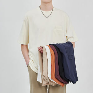 T-shirts de haute qualité en gros 100% coton pour hommes T-shirts T-shirt personnalisé uni - Product Image 6