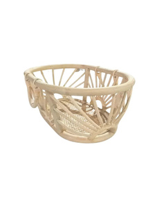 Free Sample for Customers Eco-friendly Durable Natural Rattan Toy Basket 2 Handles Elegant Doll Cradle for Girls Enhancing - Product Image 1