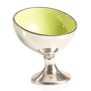 ที่ใส่ไอศกรีมทรงกรวยทำจากอลูมิเนียมแบบคลาสสิกเคลือบด้วยเงินขัดเงาเหมาะสำหรับงานปาร์ตี้และงานแต่งงาน - Product Image 6