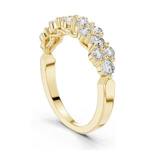 0.93 CT Round Brilliant Lab Diamond <b>Eternity</b> Band <b>Ring</b> for Women VVS-VS EF Clarity 18KT, 14KT, 10KT Gold & 925 <b>Silver</b> - Product Image 5
