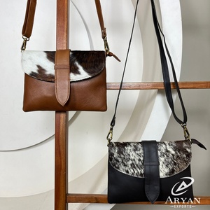 2025 Western Genuine Cowhide Leather Sling Purse Western Cowhide Leather Crossbody Stylish Multi Purpose <b>Unique</b> Design <b>Handbag</b> - Product Image 1