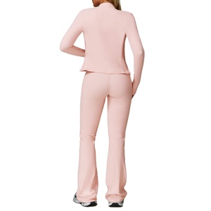2025 New Design Women's Plus Size Activewear Set | Butt-Lift Yoga Leggings Padded Bra Running <b>Jacket</b> Shorts Solid Washed - Product Image 6