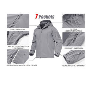 Chaqueta Softshell para hombre con ajuste cómodo última llegada para uso en exteriores de invierno OEM al por mayor personalizada - Product Image 6