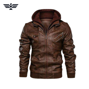 Automne hommes Moto Style manches longues couleur personnalisée en cuir PU Biker veste Slim Fit Design Unique col montant fermeture éclair dos - Product Image 6