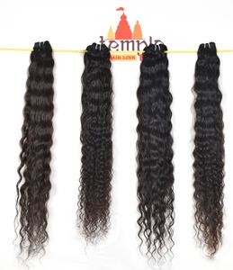 100% Temple Curly bundle machine indienne double trame cuticule aligné traitement de tissage aucun extensions de cheveux humains non transformés - Product Image 5