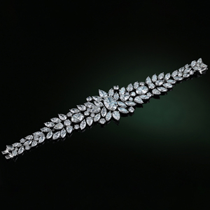 Pulseras DE TENIS hechas a mano con diamantes de laboratorio de múltiples formas de oro macizo de 14K, pulseras de boda de lujo para mujer para novias a precios bajos - Product Image 1