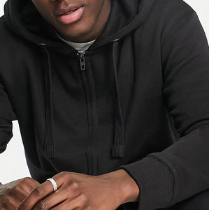 Sweat à capuche zippé 100% coton pour hommes personnalisé Sweat à capuche vierge en polaire éponge française de haute qualité Sweats à capuche lourds pour hommes - Product Image 5