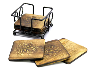 Posavasos de madera gratis para una vida respetuosa con el medio ambiente Recién llegado Reciclado gratis para decoración ecológica posavasos de piedra - Product Image 2