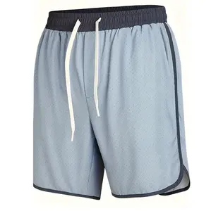 Long Short Polyester Shorts Men's Jogging Running Sports Shorts Plus Size Exercise Gym High Quality Fit Mesh Shorts