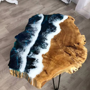 RÉSINE ET BOIS DISTINCT Meilleure qualité Mobilier de maison de luxe Bois de noyer massif Restaurant Salle à manger Café Rivière Cuisine Époxy - Product Image 5