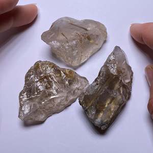 Cristal de Cuarzo Rutilado Dorado Natural Suelto de Brasil - Product Image 3