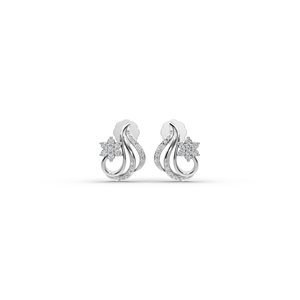 Pendientes de Diamantes Cultivados en Laboratorio Twist Bloom con Elegante Diseño Floral para Bodas y Eventos - Product Image 5
