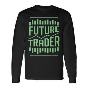 Camiseta de manga larga Future Trader con diseño de trading en el mercado de valores - Product Image 2