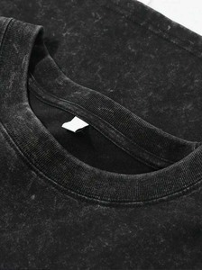 Ventes en gros 2026, t-shirt unisexe ample à manches courtes en coton 100% personnalisé, style streetwear, pour hommes et femmes, t-shirt délavé à l'acide - Product Image 3