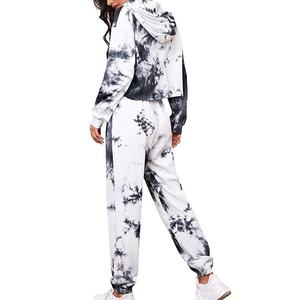 Ensemble de survêtement Streetwear pour femmes personnalisé 100% coton vente en gros formation Jogging porter des survêtements 2 pièces ensembles personnalisés - Product Image 2