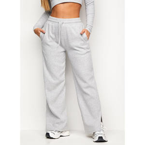 Venta al por mayor de las mujeres Fitness Joggers Pantalones Baggy Casual Straight Wide Leg Cordón Elástico Deportes Pantalones de chándal de cintura alta - Product Image 6