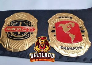 Ceinture de championnat du monde poids lourd de lutte TNA IMPACT, taille adulte, en zinc 2 mm 4 mm - Product Image 4