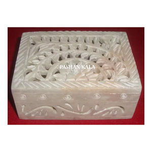 Boîtes à bijoux rectangulaires en pierre ollaire sculptée à la main, design moderne, pour cadeaux de fête, fournisseur et acheteur - Product Image 1