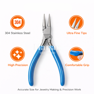 คีมปากแหลมขนาด 5 นิ้ว ทำจากสแตนเลส สำหรับงานประดิษฐ์เครื่องประดับ งานร้อยลูกปัด ยี่ห้อ MANAN INSTRUMENTS - Product Image 6