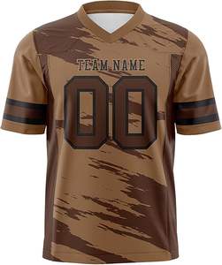 Custom Logo Sublimated American Football Jersey Set Youth Uniform with Short Sleeves Blank Jerseys Legging Shirt Style - Product Image 5