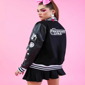 Hot Selling Spring <b>Quilted</b> Women's Cotton Fleece Eco-Friendly Waterproof Jacket Baseball Design Windproof Varsity Stand Solid - Product Image 3
