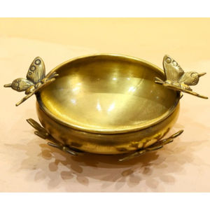 จานชามเสิร์ฟผลไม้ดีไซน์ไม่เหมือนใครทำจากโลหะหล่อทรงลูกแพร์โทนสีทอง - Product Image 5