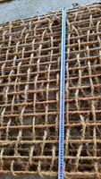Filet en fibre de coco naturelle tissé à la main, forme rectangulaire moderne, 200 mètres de long, couleur marron naturel, pour pavage de routes et pentes